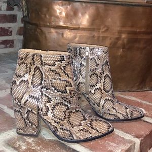 Steve Madden snake skin booties